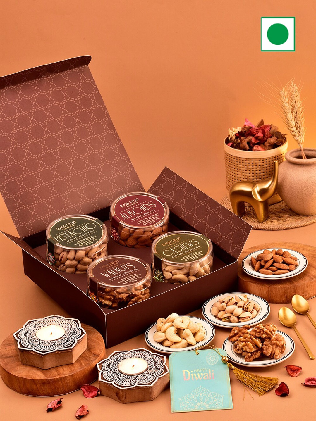 

RawFruit Diwali Nutty Quartet, Burgundy