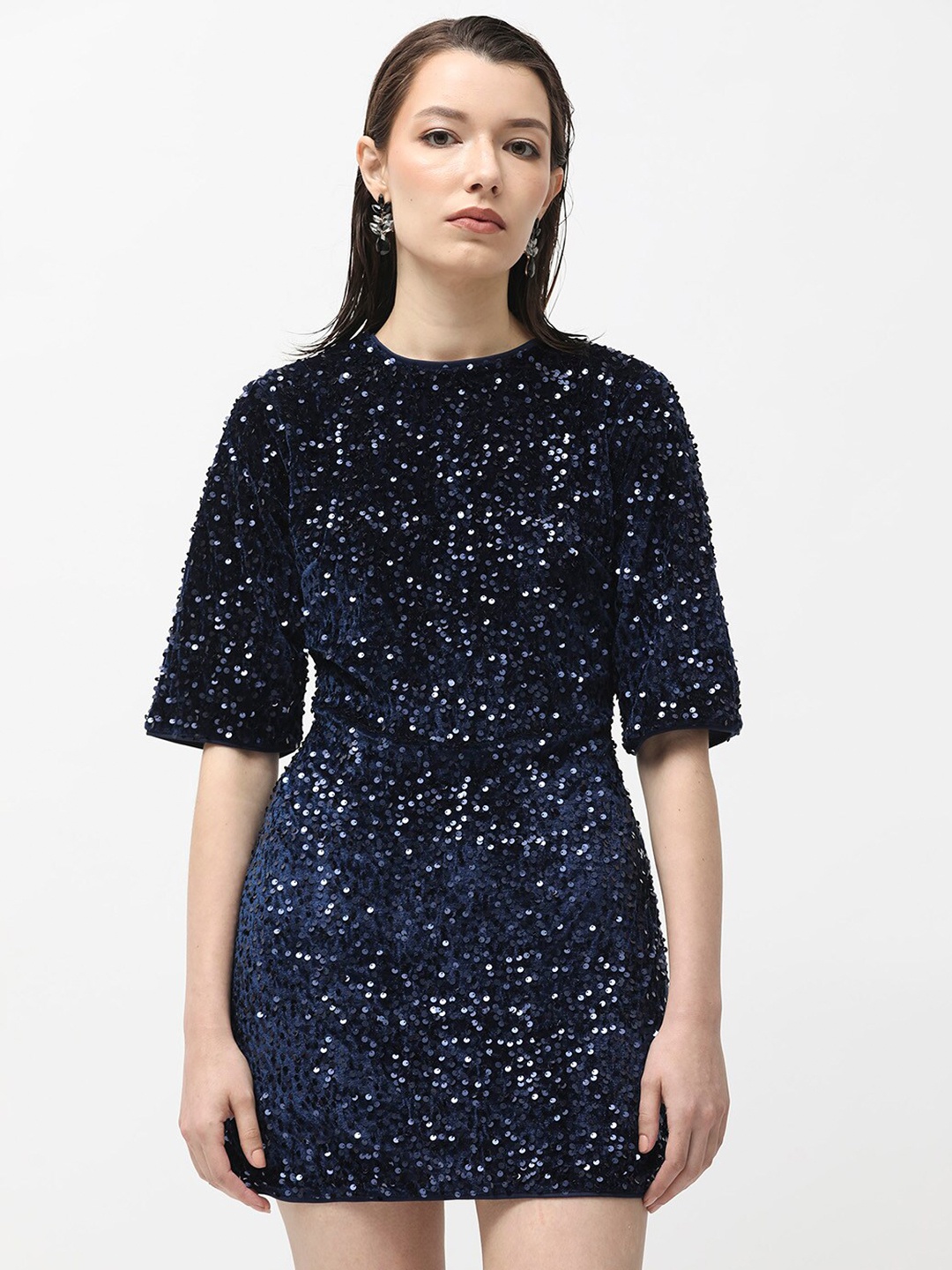 

RAREISM Embellished Sheath Mini Dress, Blue