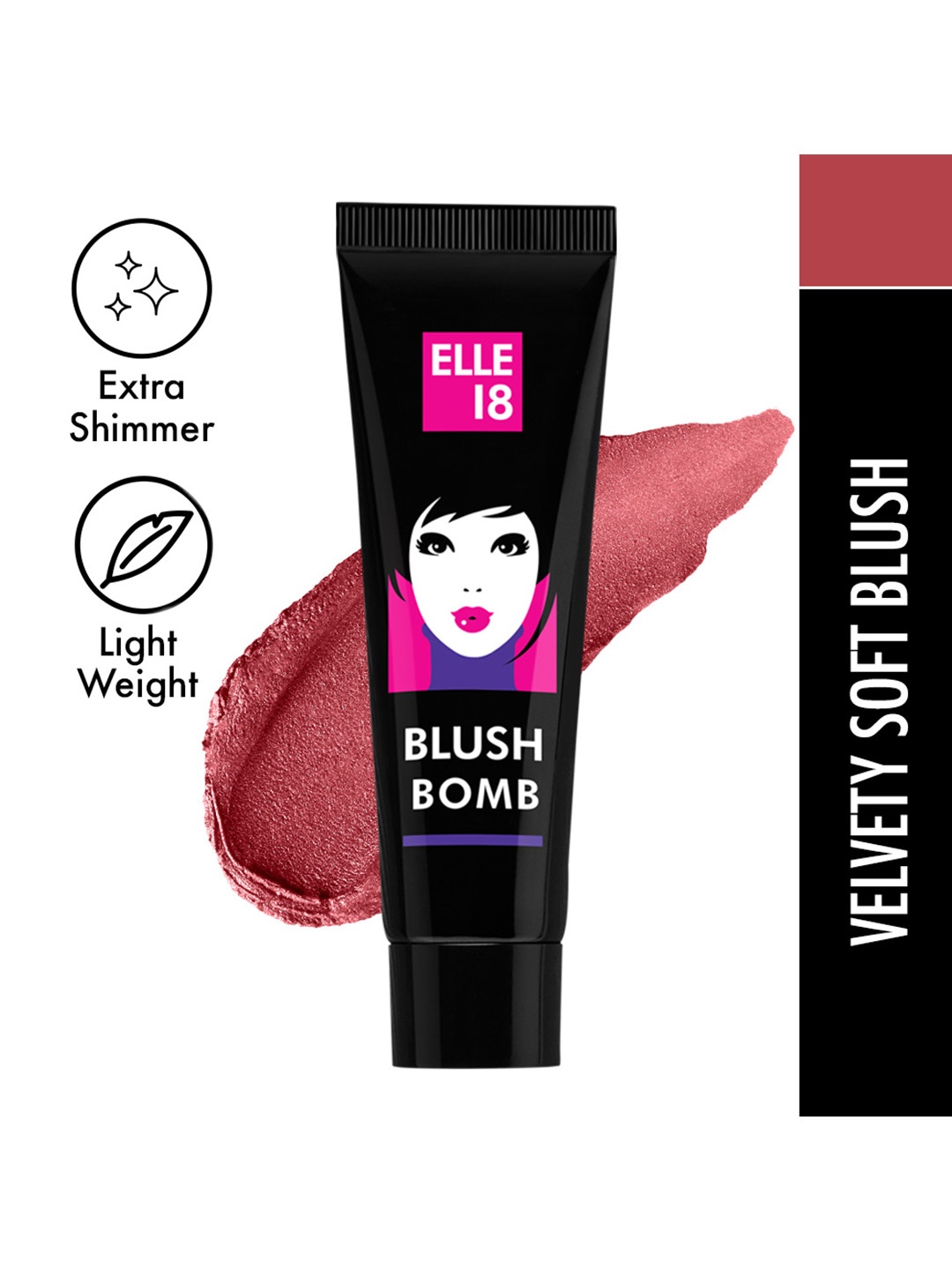 

ELLE 18 Shimmer Lightweight Blush Bomb 9ml - Red 03