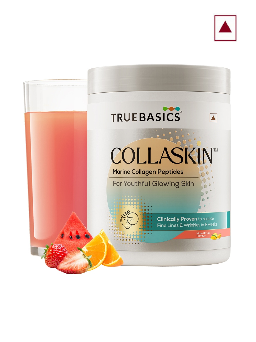 

TrueBasics Collaskin Mixed Fruit Marine Collagen Peptides Powder - 200 g, White