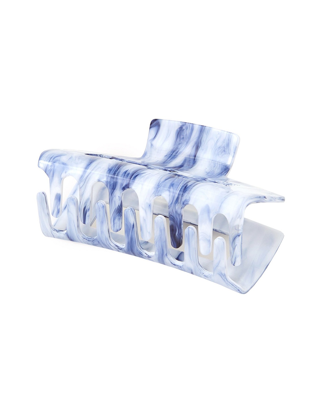 

Accessorize Rectangular Printed Claw Clip, Blue