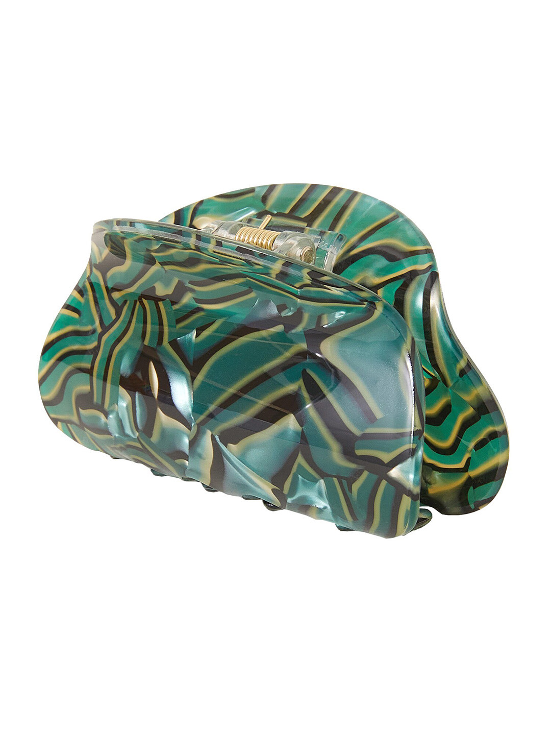 

Accessorize Women Marble Claw Clip, Green