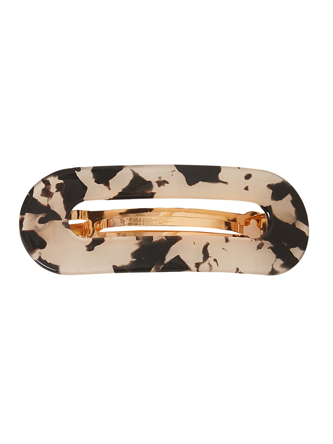 

Accessorize Oval Resin French Barrette Clip, Brown