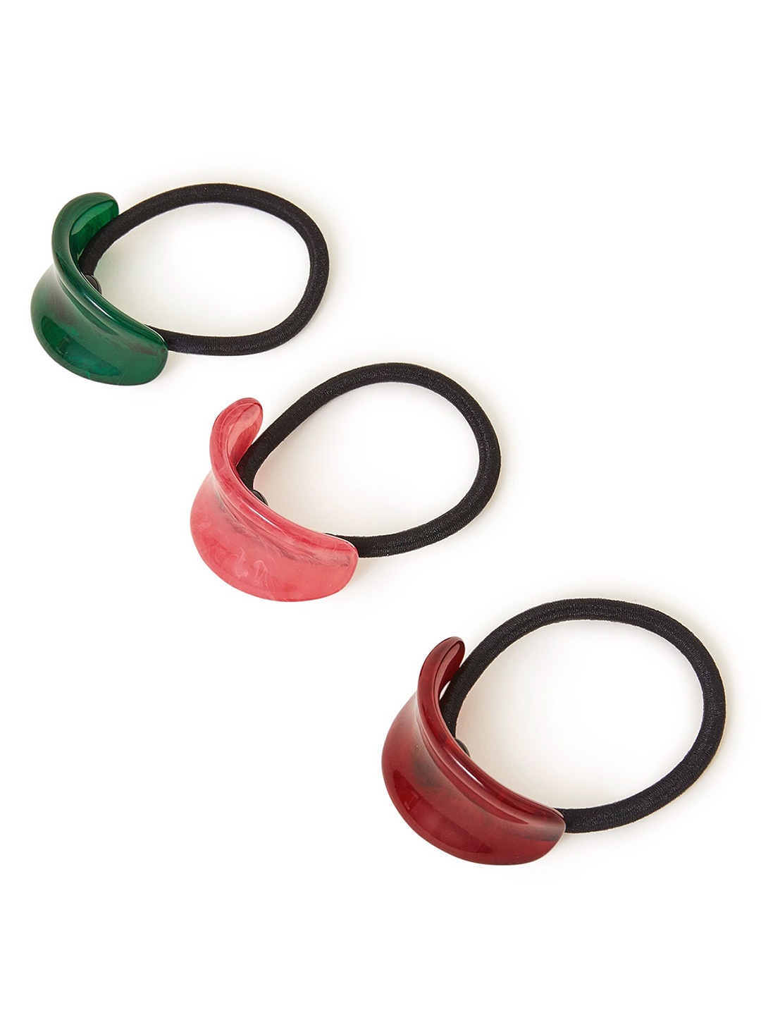 

Accessorize Set Of 3 Ponytail Holders, Black