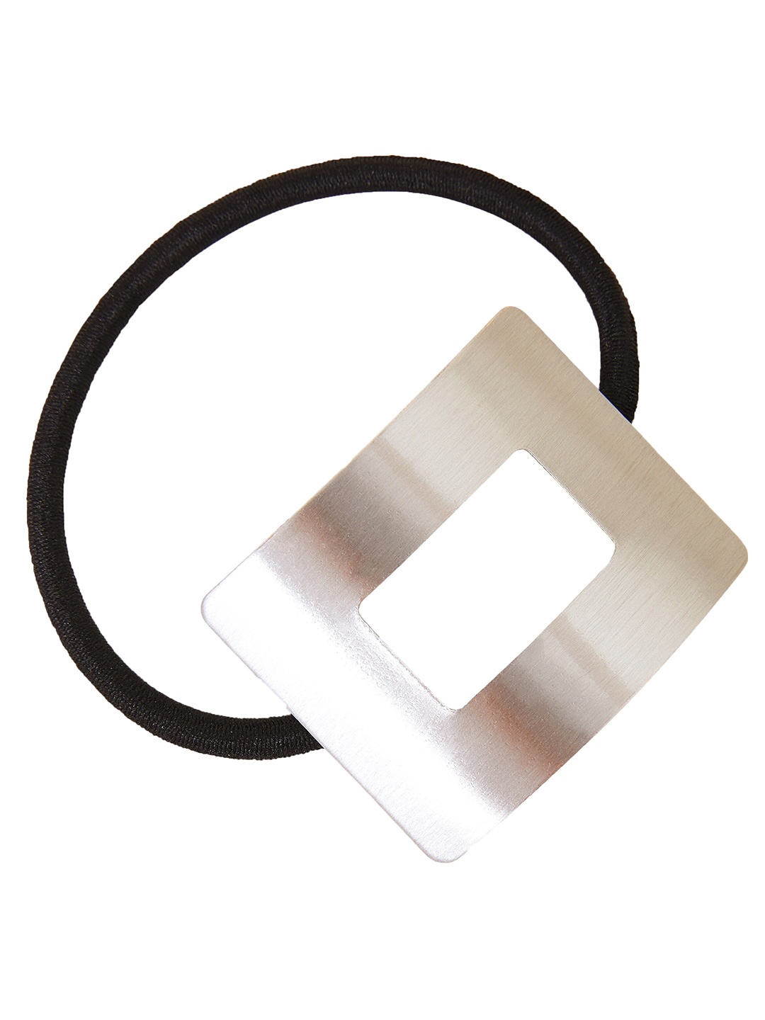 

Accessorize Rectangular Metal Ponytail Holders, Silver