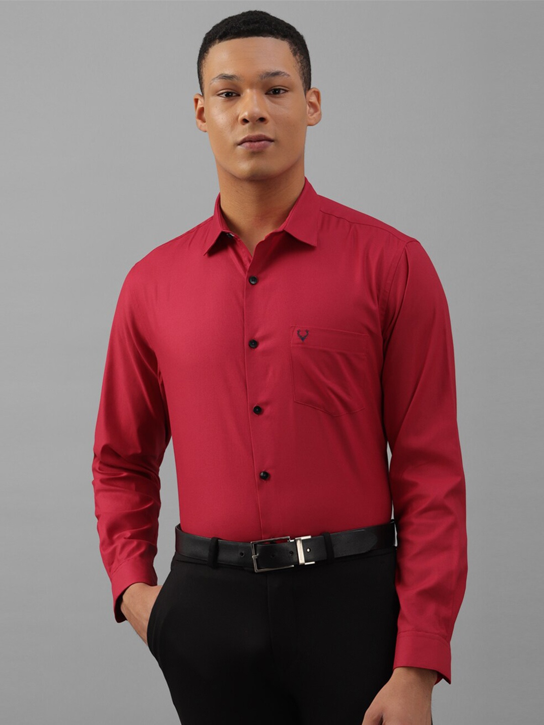 

Allen Solly Slim Fit Pure Cotton Formal Shirt, Red