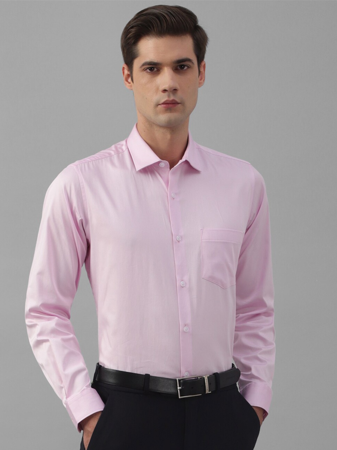 

Allen Solly Slim Fit Spread Collar Formal Pure Cotton Shirt, Pink