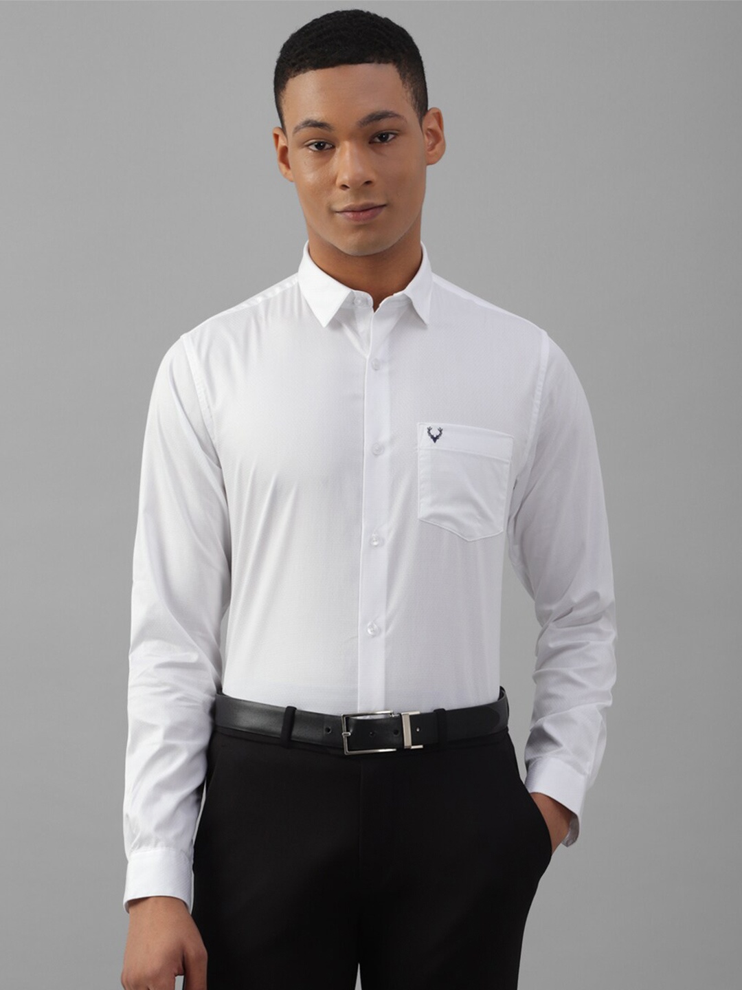 

Allen Solly Slim Fit Spread Collar Formal Pure Cotton Shirt, White