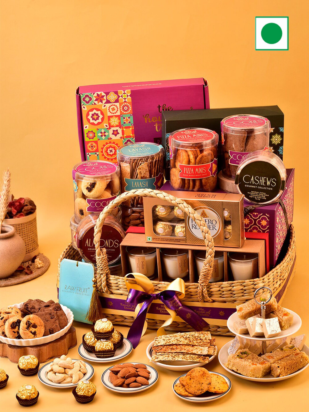 

RawFruit Savory Fusion Diwali Gifts, Red