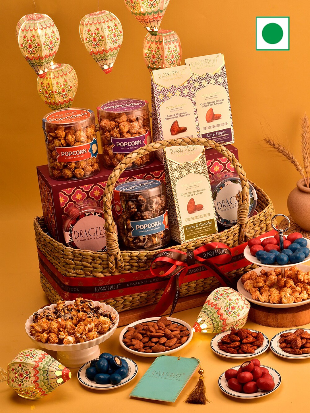 

RawFruit Diwali Gift Hamper Elegance and Delight, Red