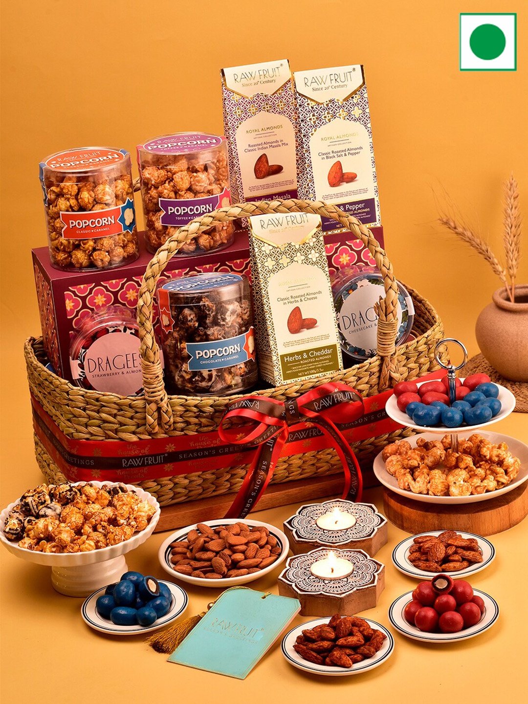 

RawFruit Savory Fusion Diwali Gift Set, Red