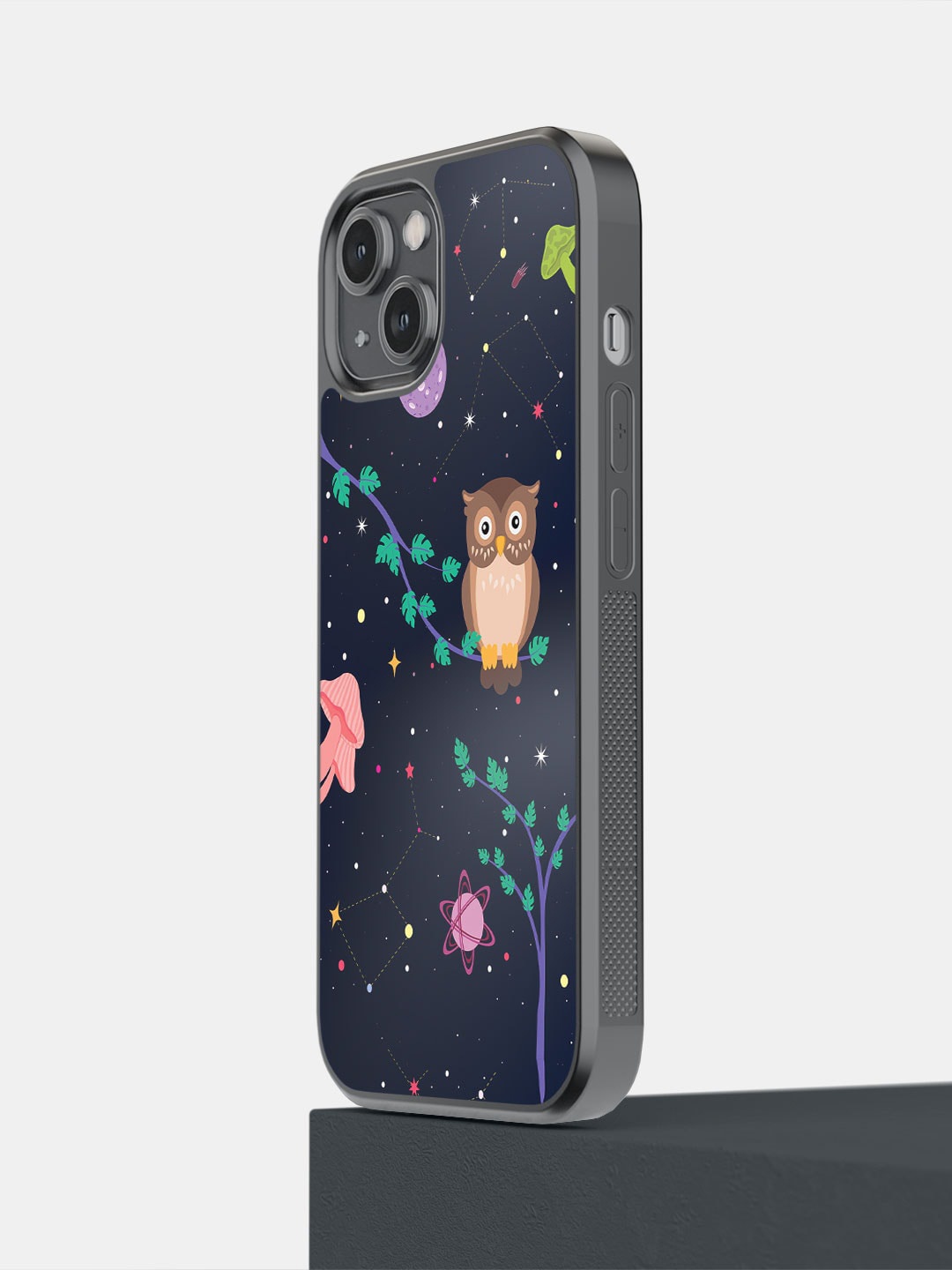 

macmerise iPhone 14 Space Owl Phone Bumper Case, Blue