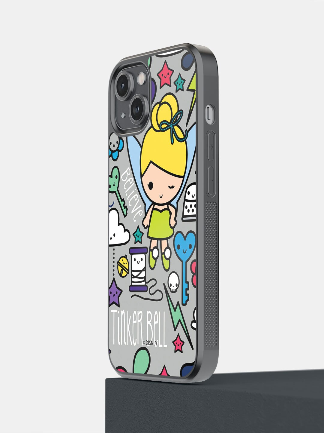 

macmerise Postcard Printed iPhone 14 Phone Back Case, Grey
