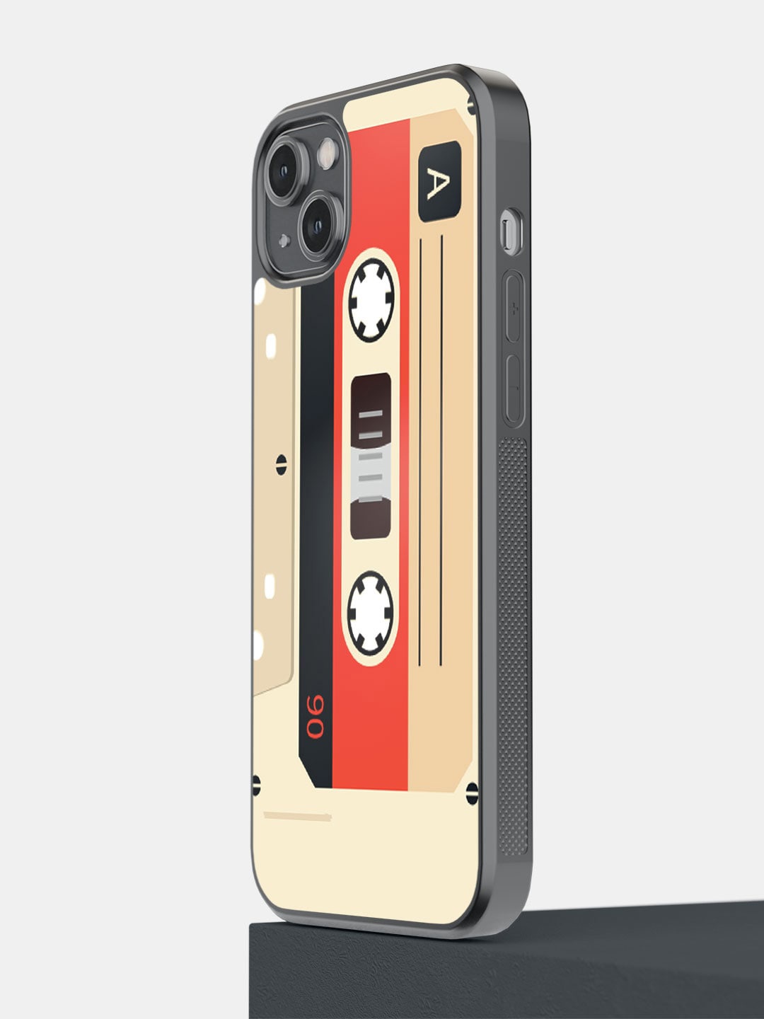 

macmerise Cassette Printed iPhone 14 Plus Phone Bumper Case Cover, Beige