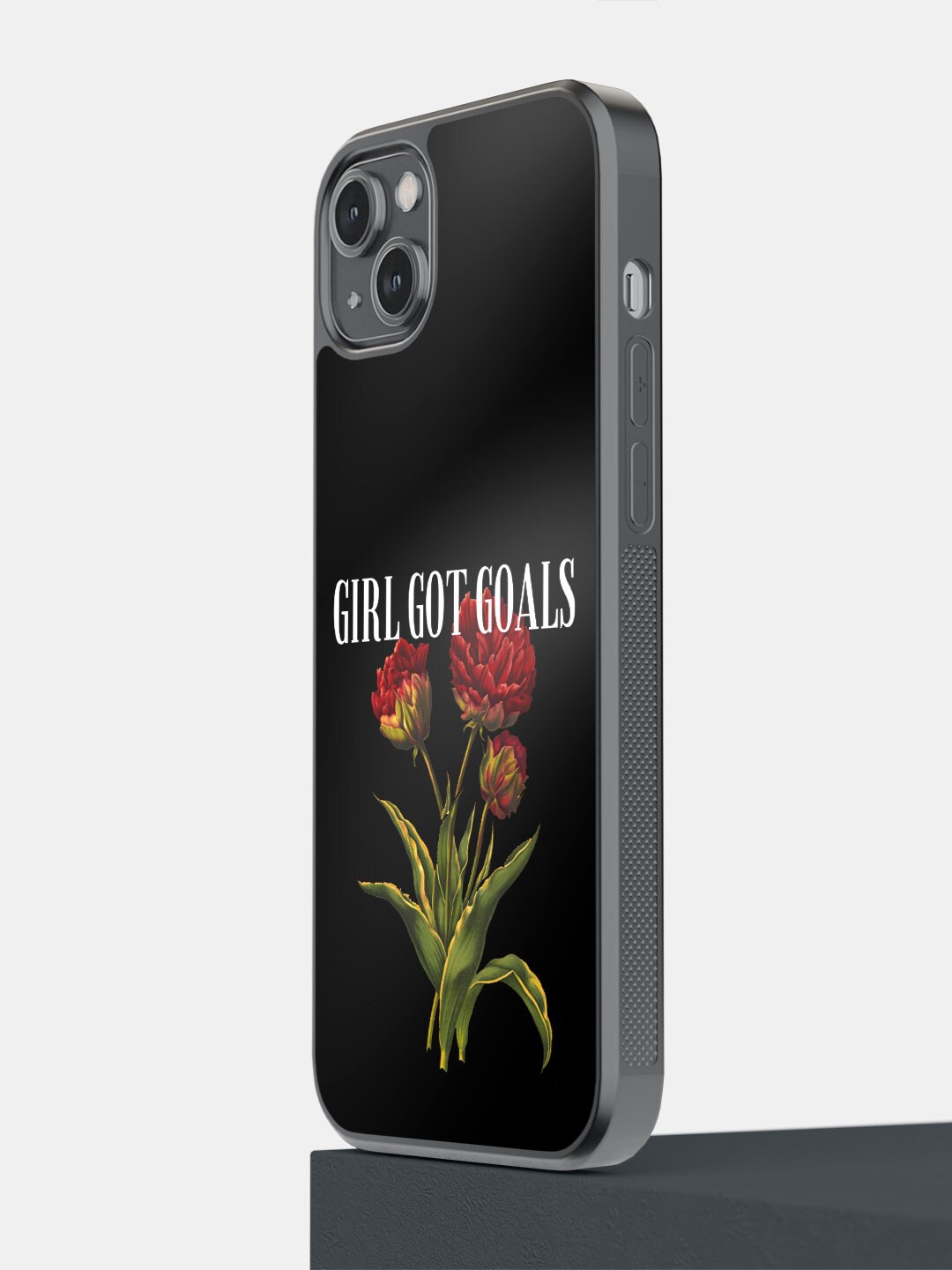 

macmerise Printed Girl got Goals iPhone 14 Phone Bumper Case, Black