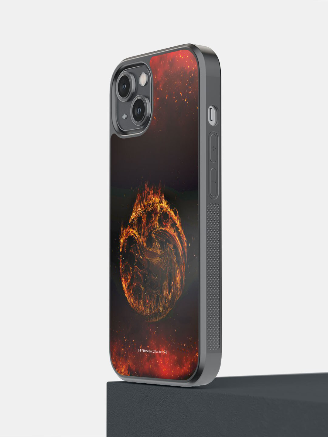 

macmerise Targaryen Sigil Fire Printed iPhone 14 Bumper Case Cover, Black