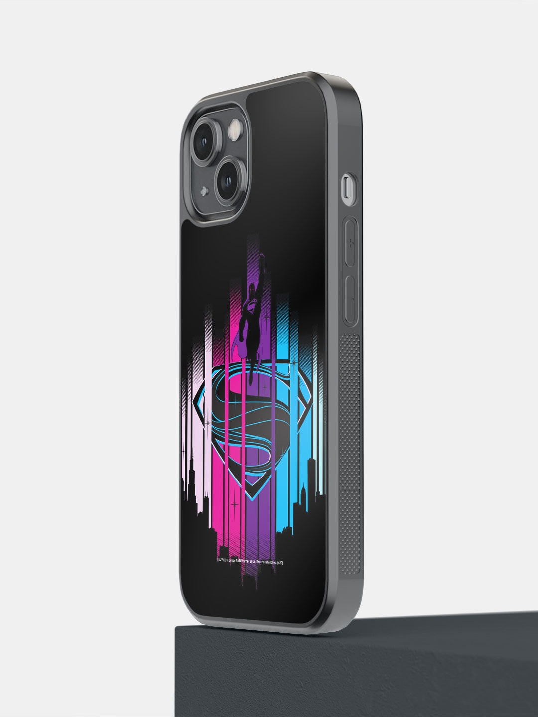

macmerise Superhero Printed iPhone 14 Phone Back Case, Black