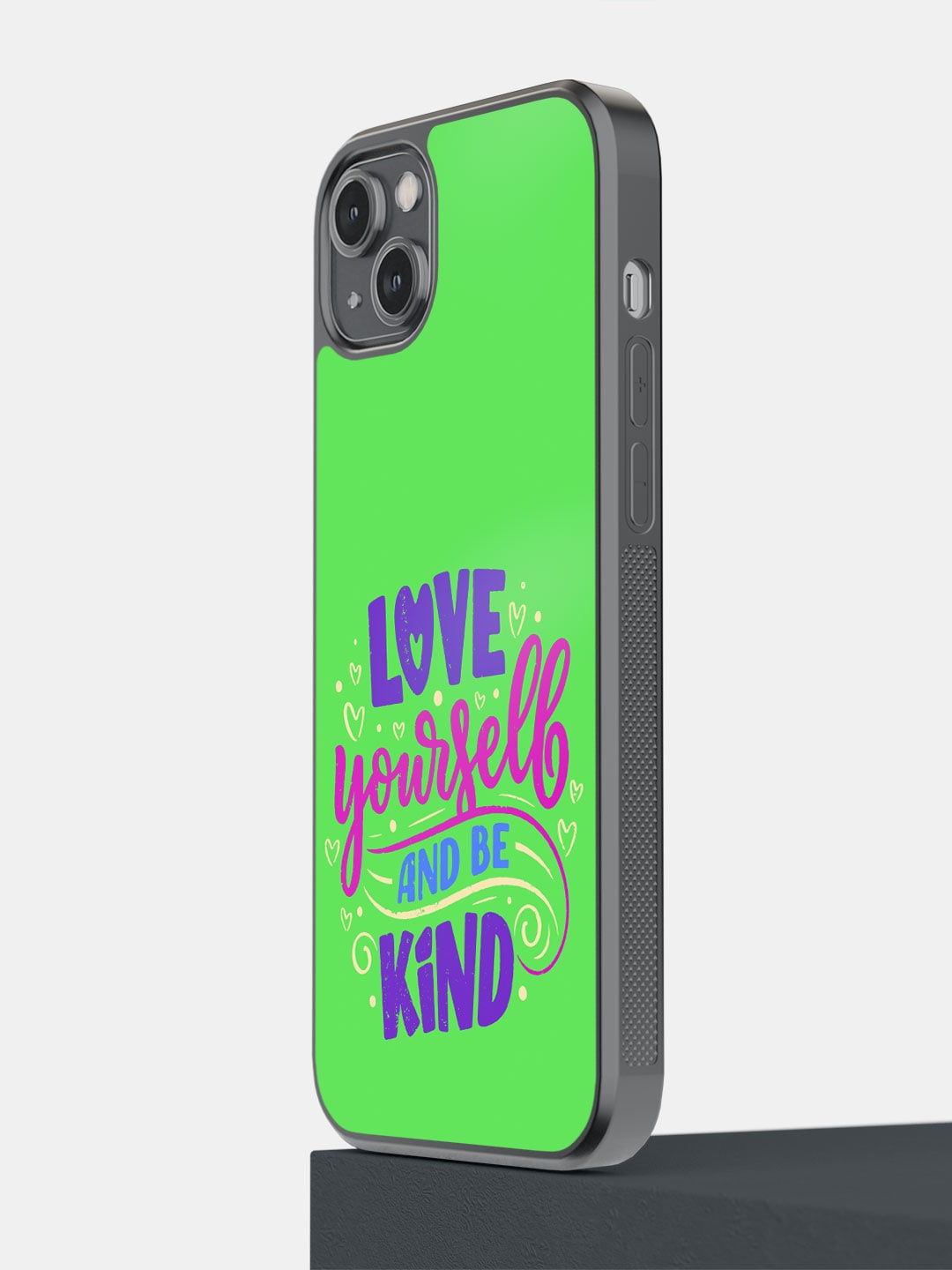 

macmerise Be Kind Printed iPhone 14 Plus Bumper Phone Back Case, Green