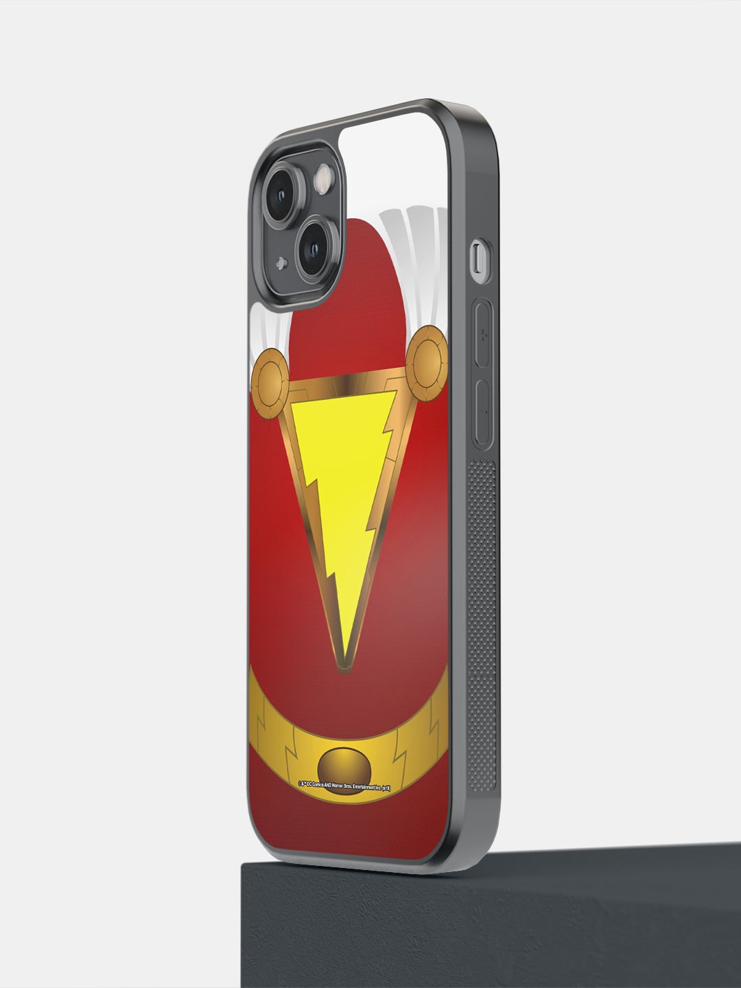 

macmerise Suit Up Shazam iPhone 14 Bumper Case Cover, Red