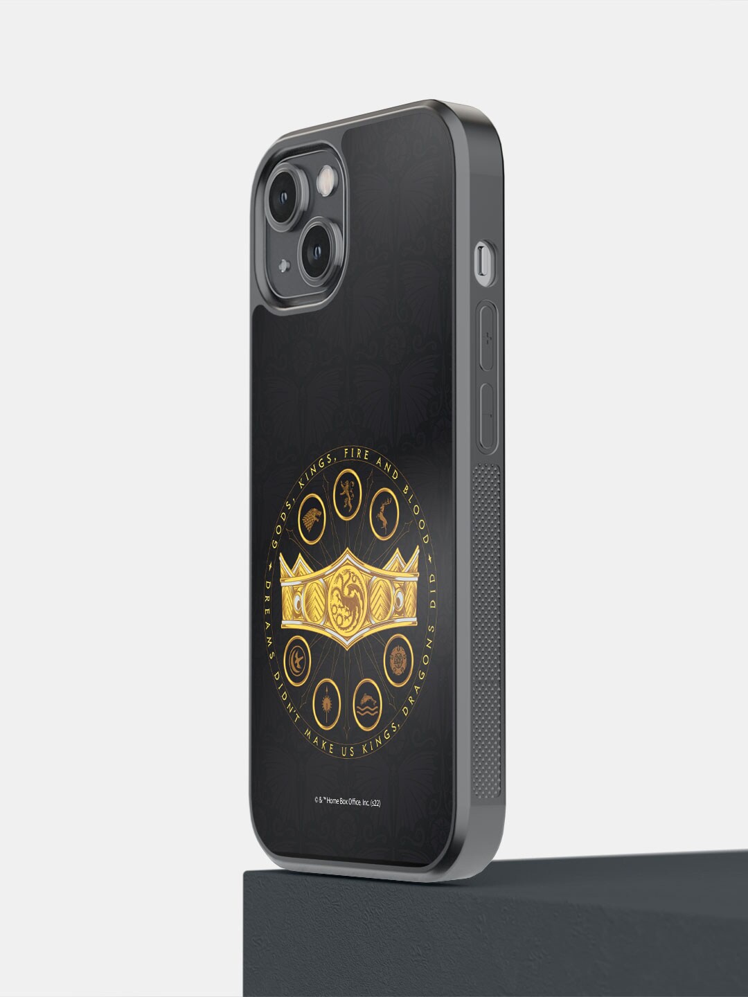 

macmerise Seven Kingdoms Crown IPhone 14 Bumper Case Cover, Black