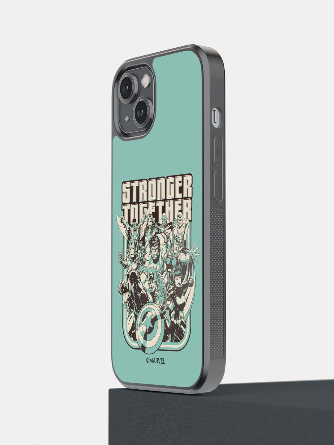 

macmerise Printed Stronger Together Sketch iPhone 14 Phone Bumper Case, Blue