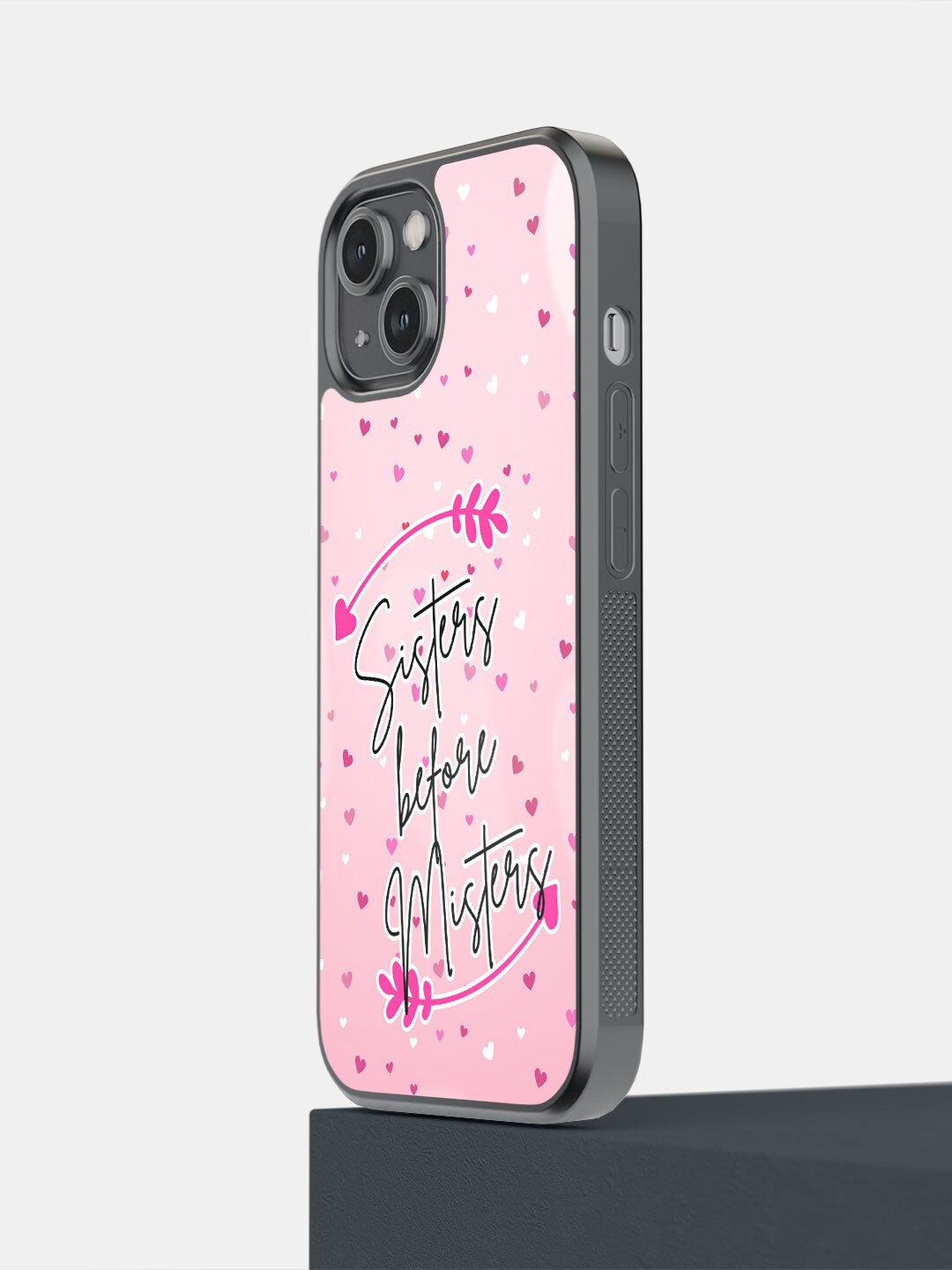 

Macmerise Typography Printed iPhone 14 Plus Bumper Case Cover, Pink