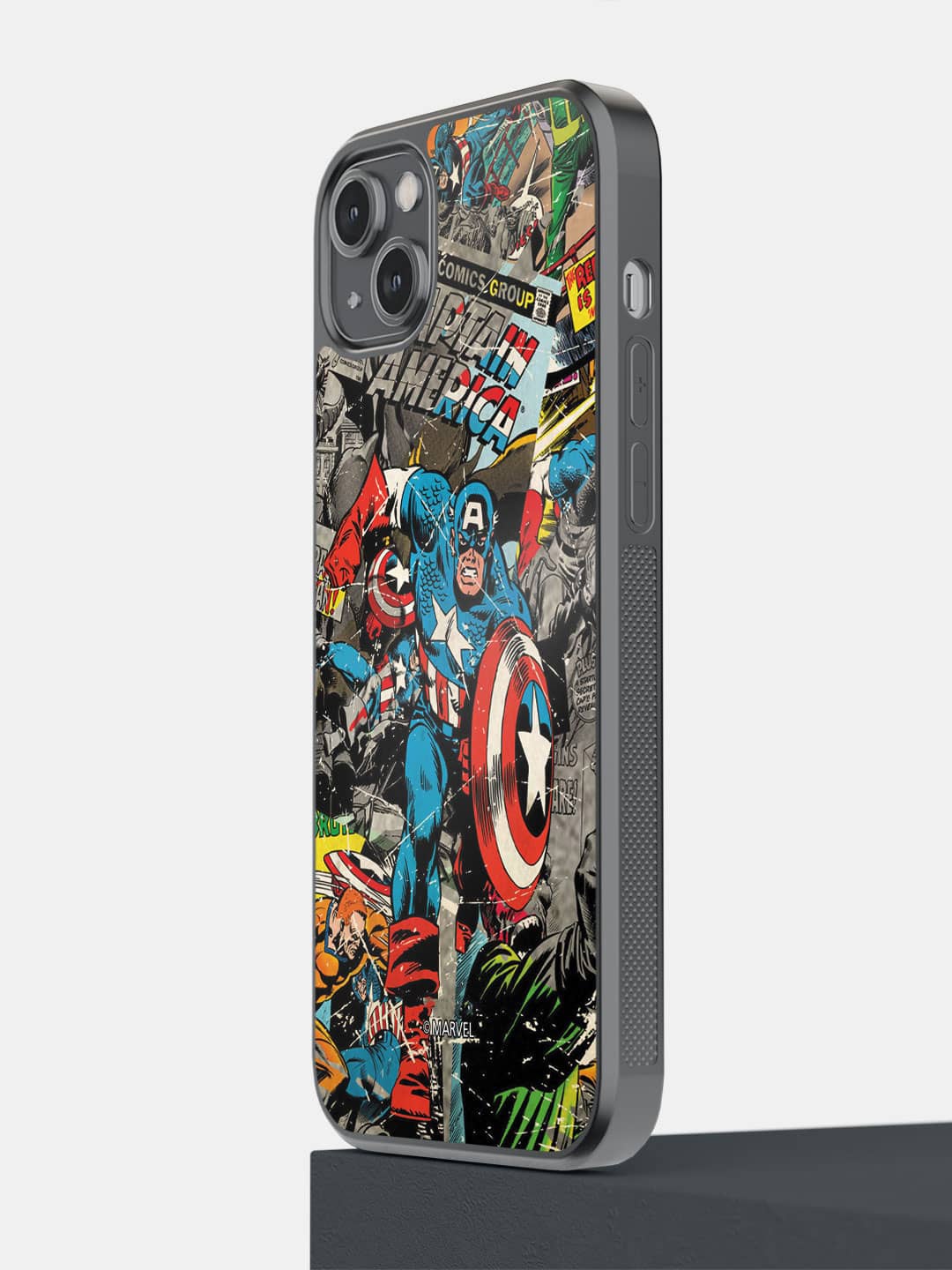 

macmerise Captain America iPhone 14 Plus Phone Bumper Case Cover, Black