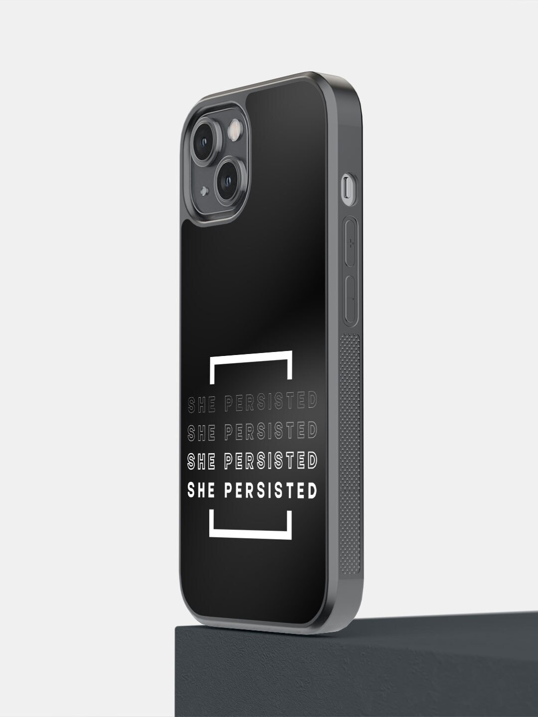 

macmerise She Persisted Printed Lightweight iPhone 14 Bumper Case Cover, Black
