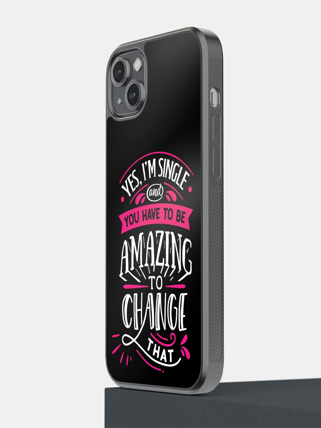 

Macmerise Typography Printed iPhone 14 Plus Bumper Case, Black