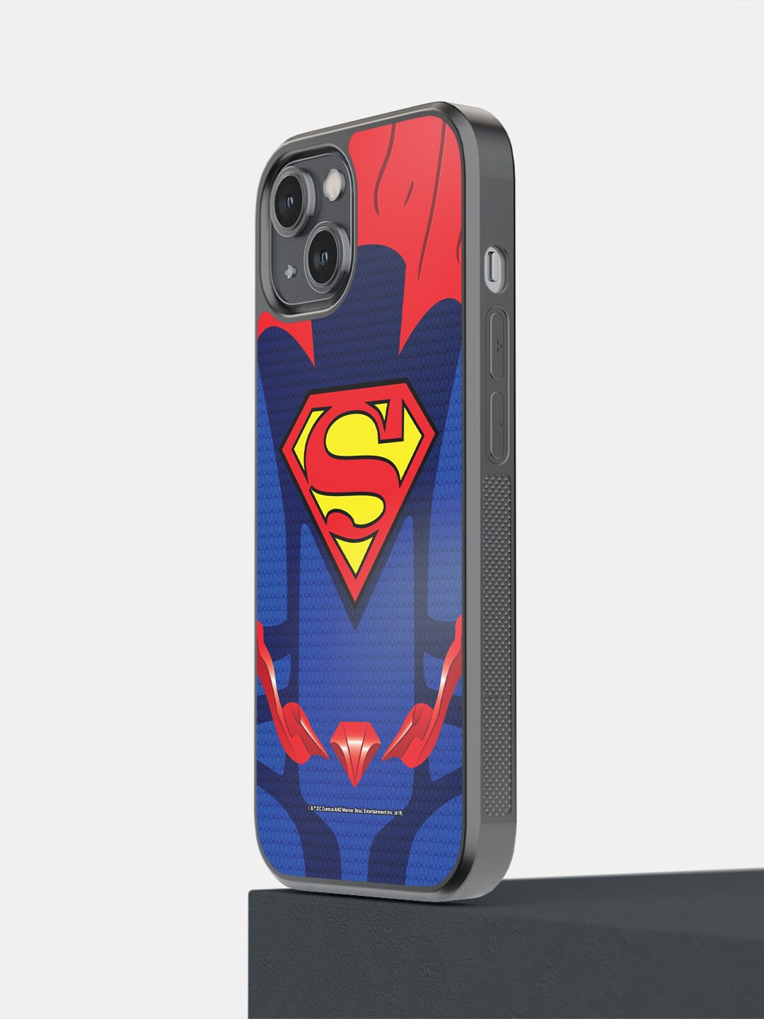 

macmerise Superman Printed iPhone 14 Phone Bumper Case, Blue