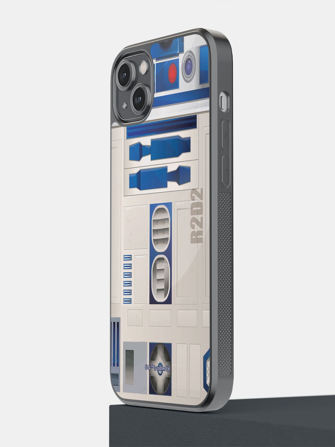 

macmerise Attire R2D2 Printed iPhone 14 Plus Bumper Case Cover, Off white