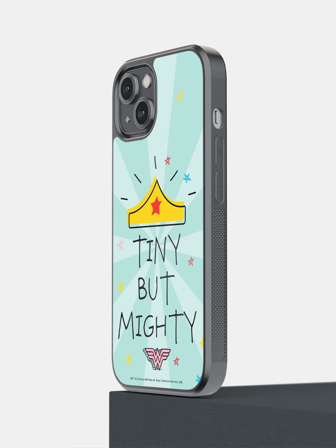

macmerise Wonder Woman Tiny But Mighty iPhone 14 Bumper Case Cover, Blue