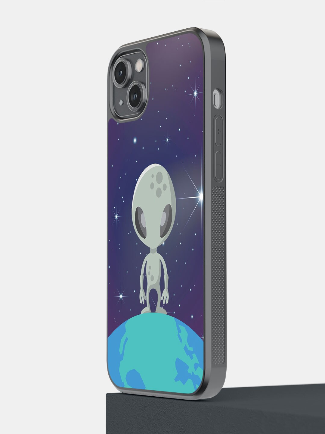 

macmerise Alien Printed iPhone 14 Plus Bumper Case, Blue