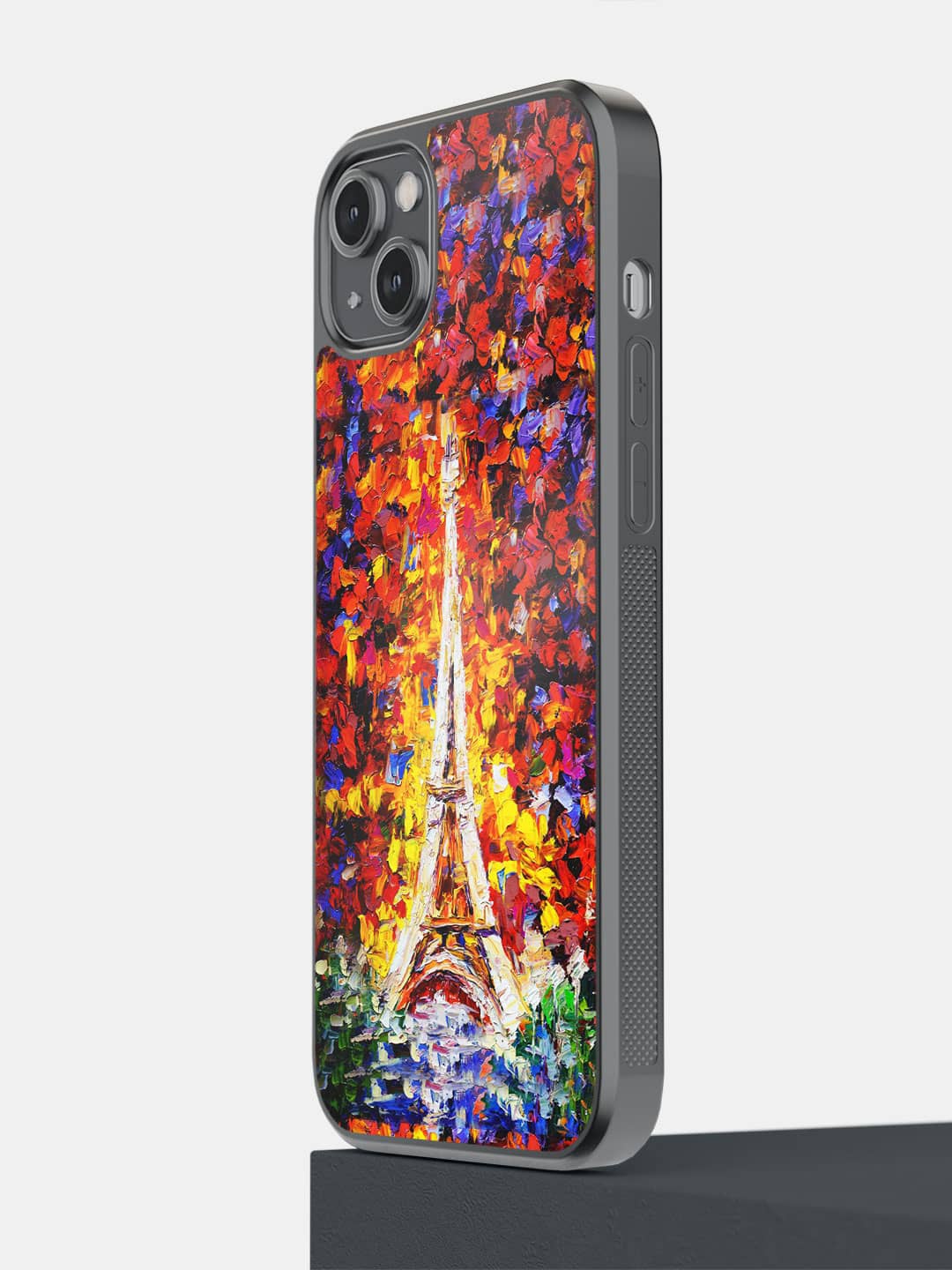 

macmerise Eiffel Tower Printed iPhone 14 Plus Bumper Phone Back Case, Red