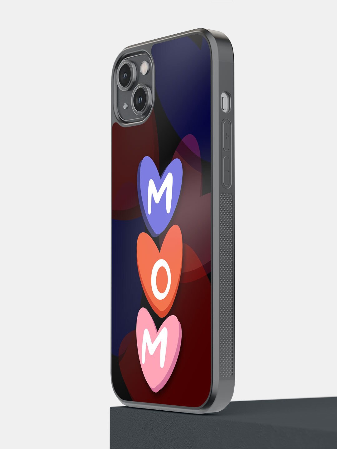 

macmerise Printed Heart Mom iPhone 14 Plus Phone Bumper Case Cover, Blue