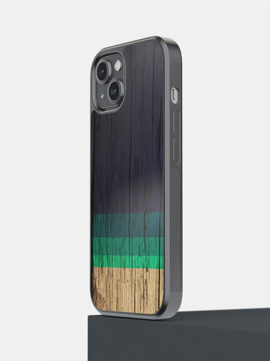 

macmerise Wood Stripes iPhone 14 Bumper Case Cover, Black