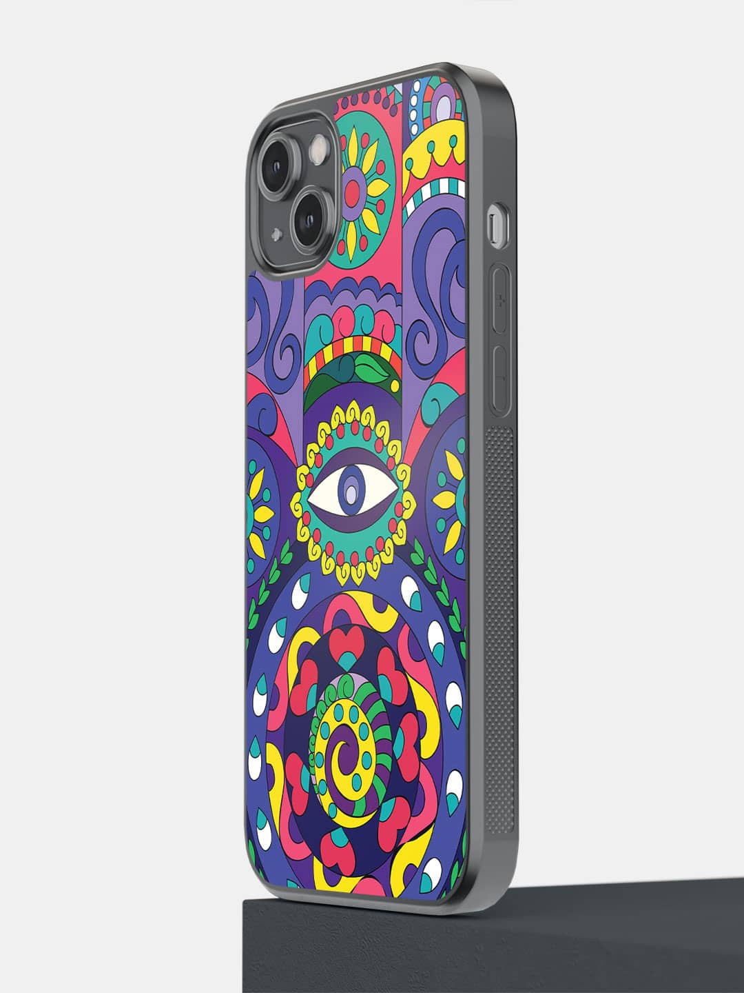 

macmerise Geometric Printed iPhone 14 Plus Phone Bumper Case Cover, Blue