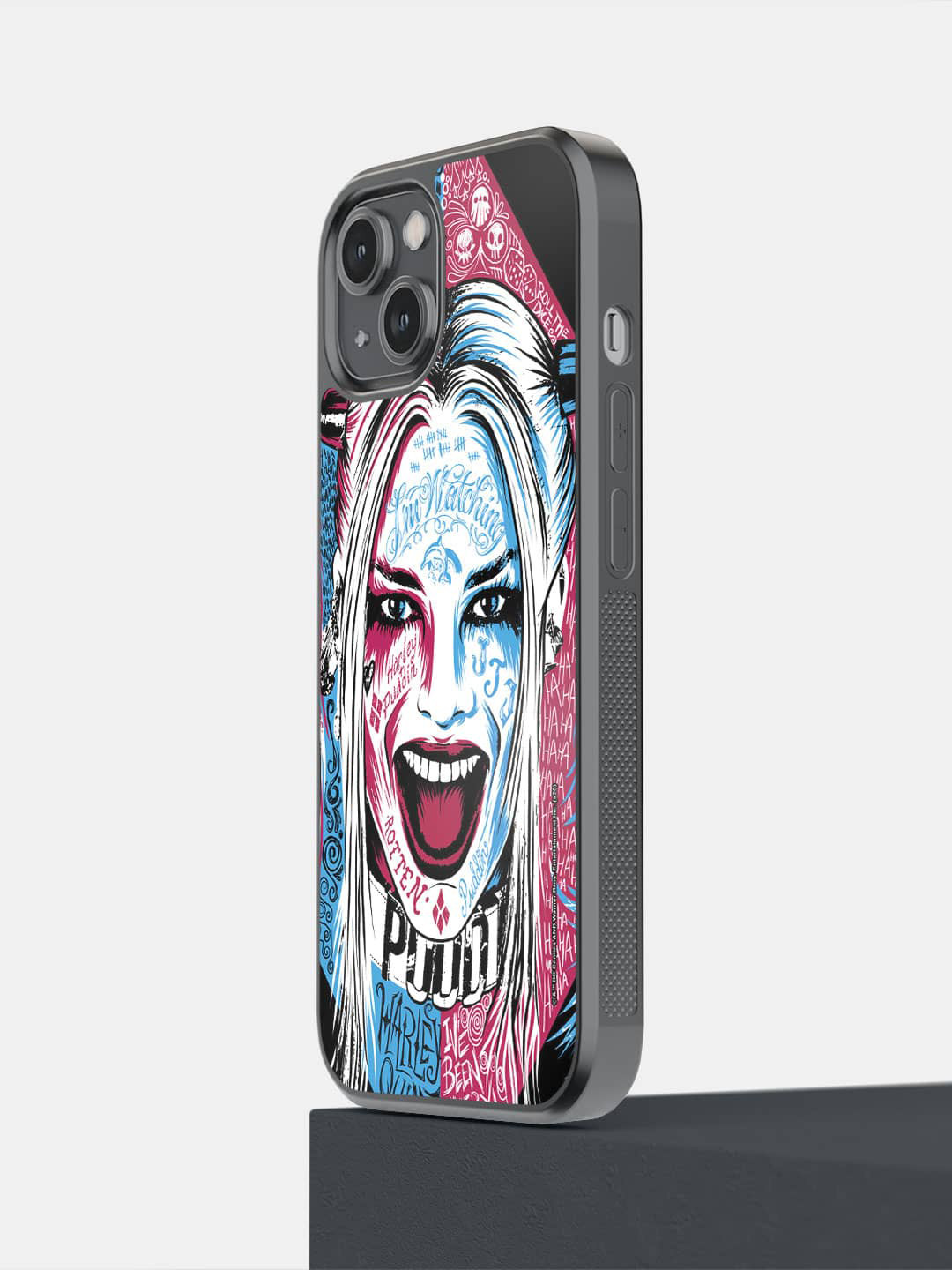 

macmerise Harley Quinn Printed iPhone 14 Phone Bumper Case, Blue