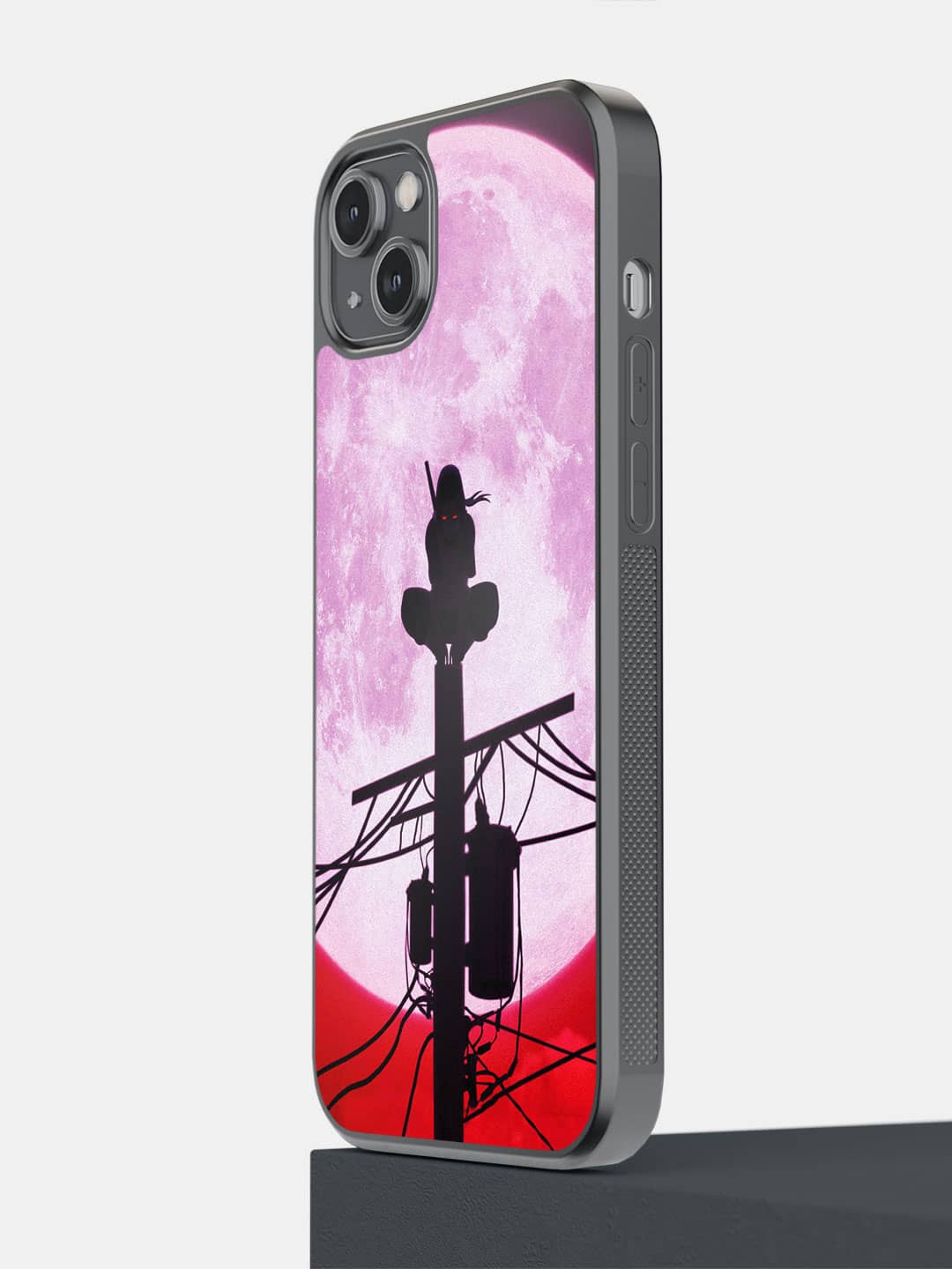 

macmerise Itachi Uchiha Printed iPhone 14 Plus Phone Bumper Case Cover, Pink