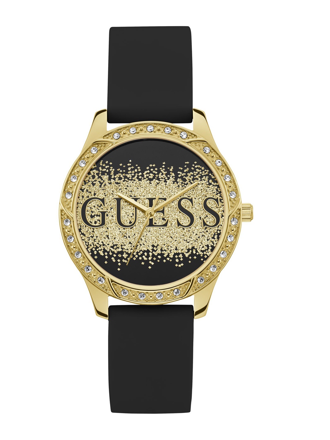 

GUESS Women Embellished Dial & Straps Analogue Watch U1356L1M, Black