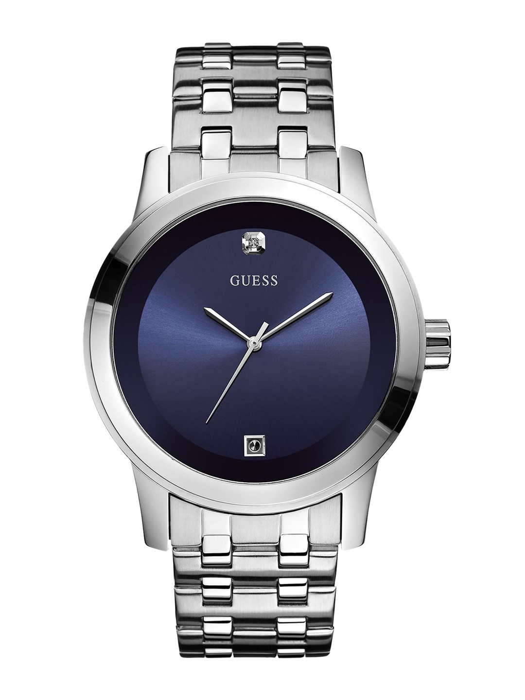 

GUESS Men Stainless Steel Bracelet Style Straps Analogue Watch U11576G2M, Blue