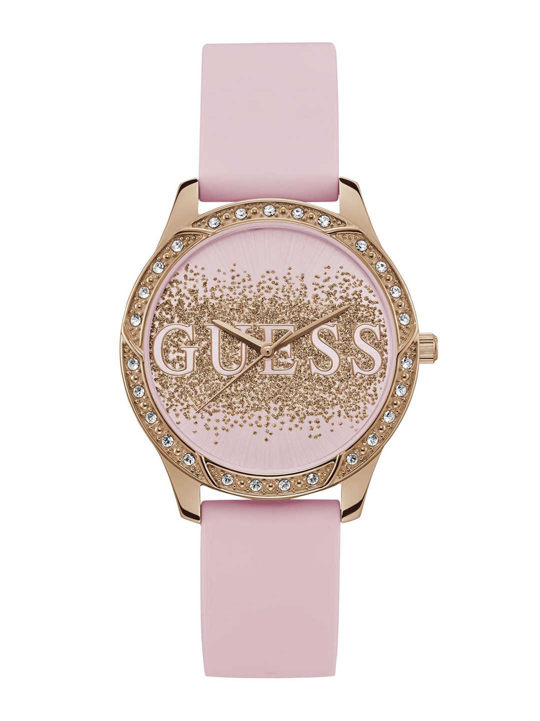 

GUESS Women Embellished Dial & Straps Analogue Watch U1356L3M, Pink