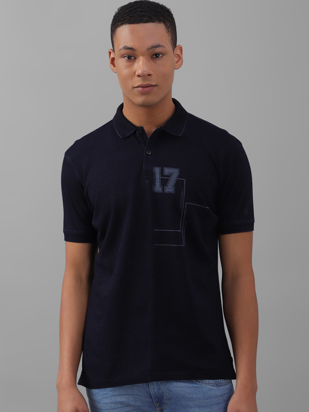 

Allen Solly Typography Printed Cotton Polo Collar T-shirt, Red