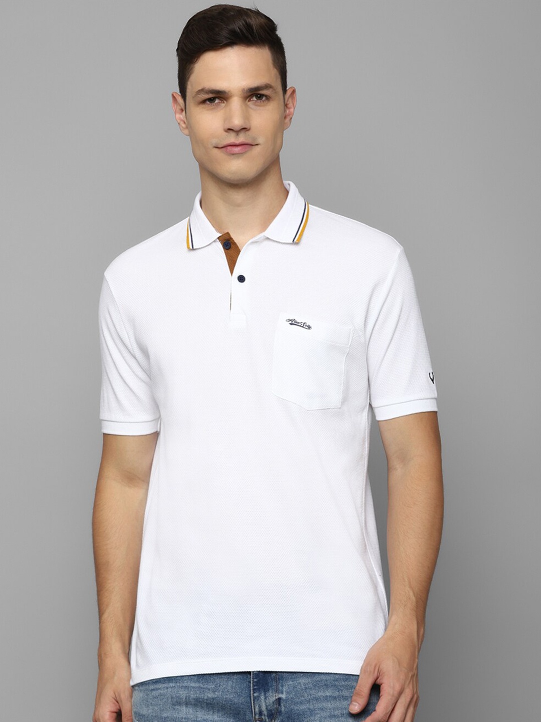 

Allen Solly Polo Collar Pure Cotton T-shirt, White