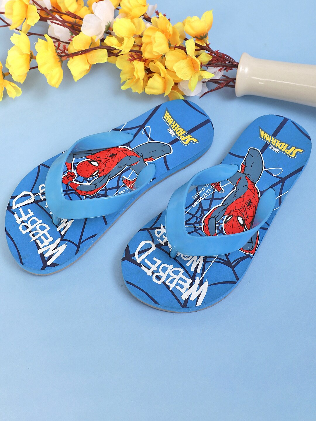 

Kids Ville Boys Spider-Man Printed Thong Flip-Flops, Blue