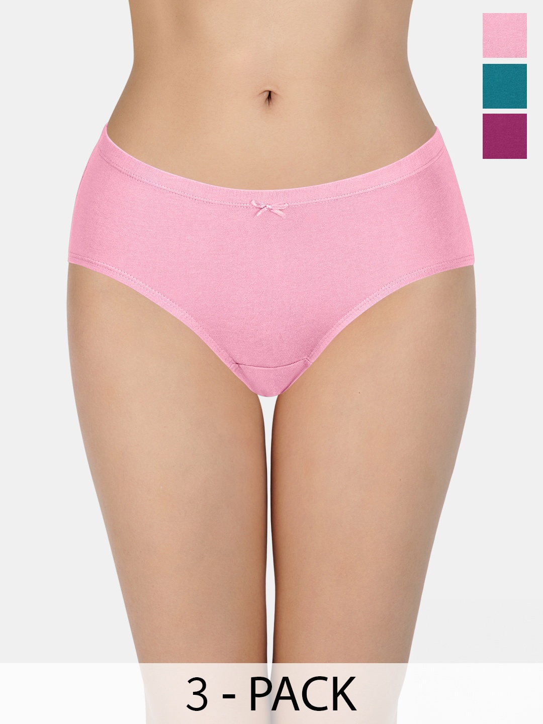 

Amante Pack Of 3 Assorted Anti Microbial Breathable Hipster Ribbed Briefs PPK43005