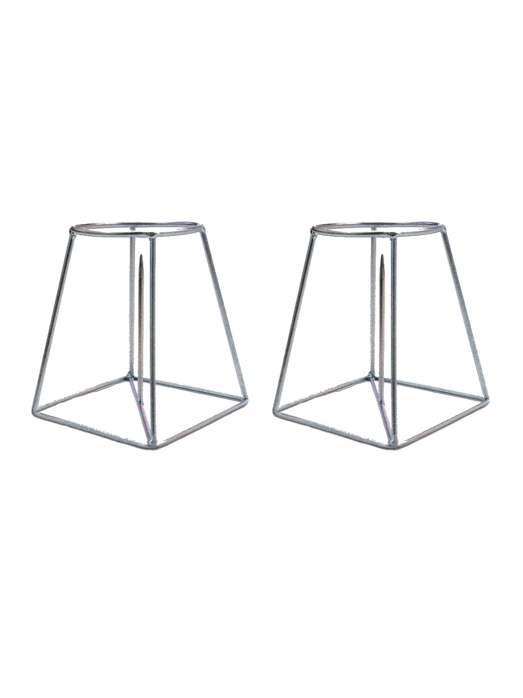 

TRUSTBASKET Grey 2 Pieces Metal Banana Stand, Silver