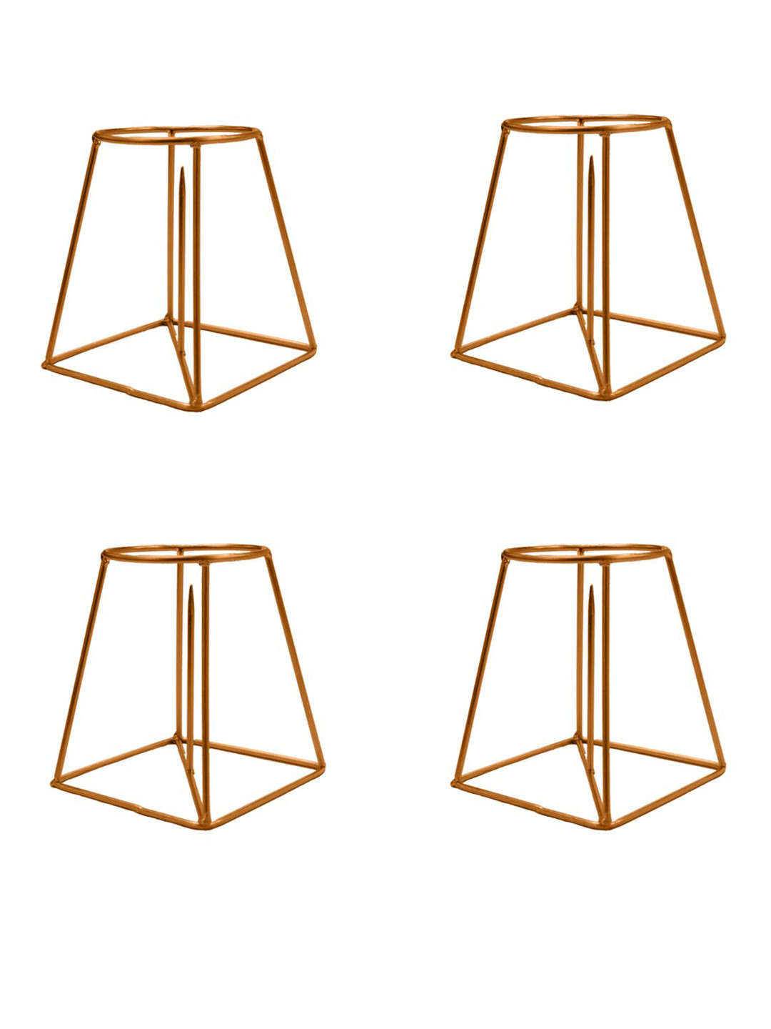 

TRUSTBASKET Brown 4 Pieces Metal Banana Stand, Copper