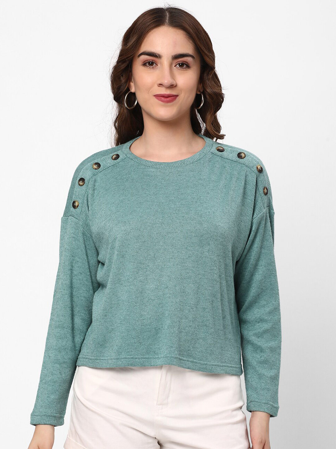 

R&B Round Neck Top, Blue