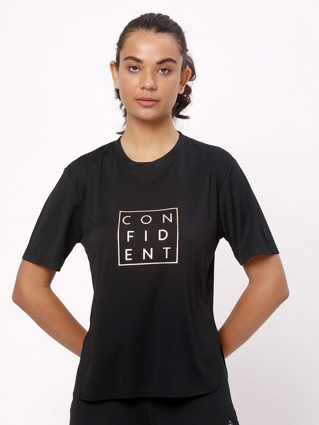 

R&B Typography Printed T-Shirt, Black